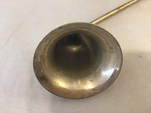 candle snuffer extinguisher hinge helmet fluer de lis french vintage silv