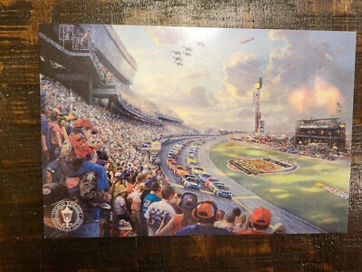 NASCAR Thunder -- Daytona 500 --- 8 1/4'' x 5 1/2'' Thomas Kinkade Dealer Postcard