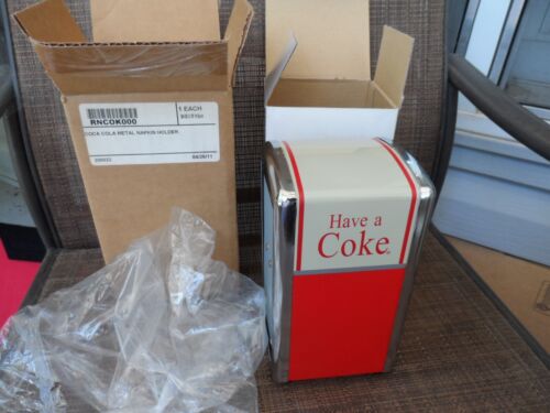 1 NIB 1992 Coca Cola Have A Coke Diner Style Napkin Holder Dispenser NOS