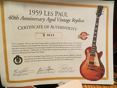 Gibson Custom Shop 1959 Les Paul 1999年製 Gibson Custom Shop Historic Collection 1959 Les Paul Reissue