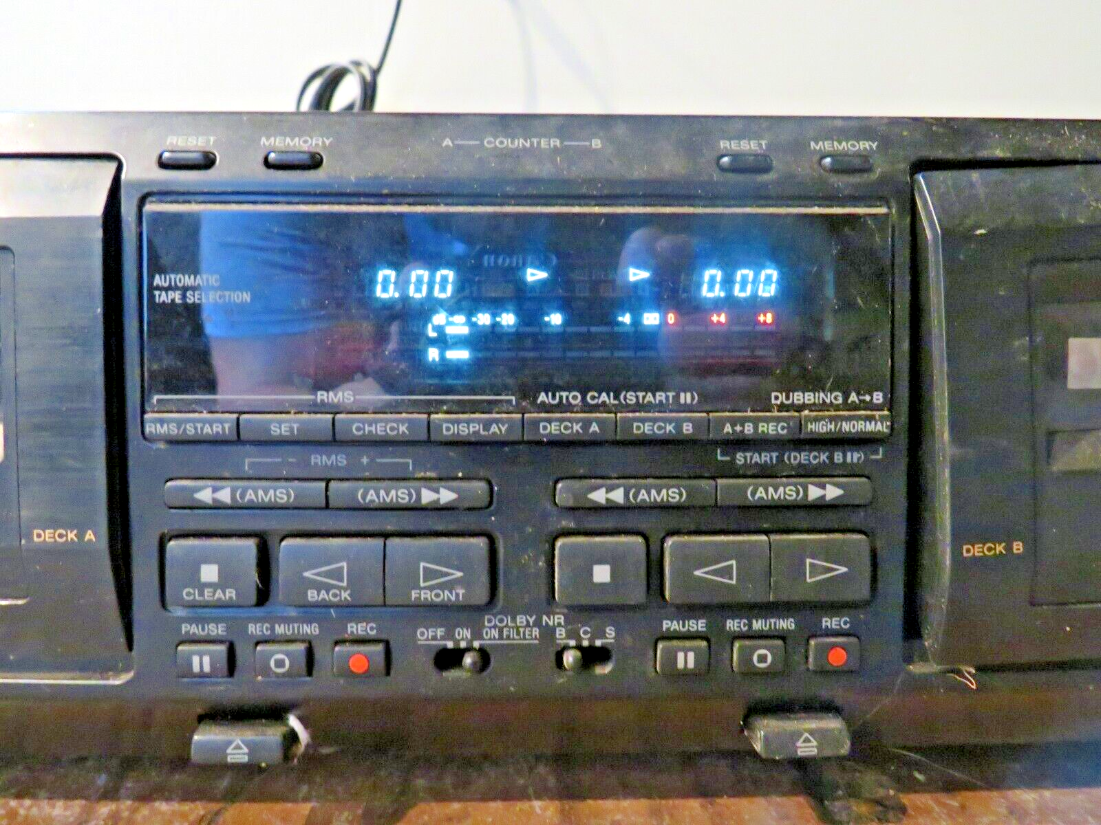 Sony TC-WE825S dual cassette deck Both sides record Relay recording *see picts*