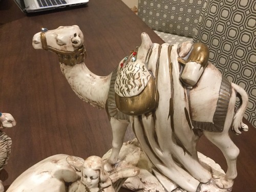 Vintage 19 Piece Ceramic Nativity Set Large