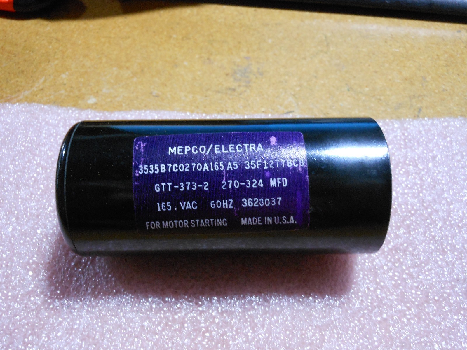 MEPCO / ELECTRA CAPACITOR # GTT-373-2 NSN: 5910-01-071-8605