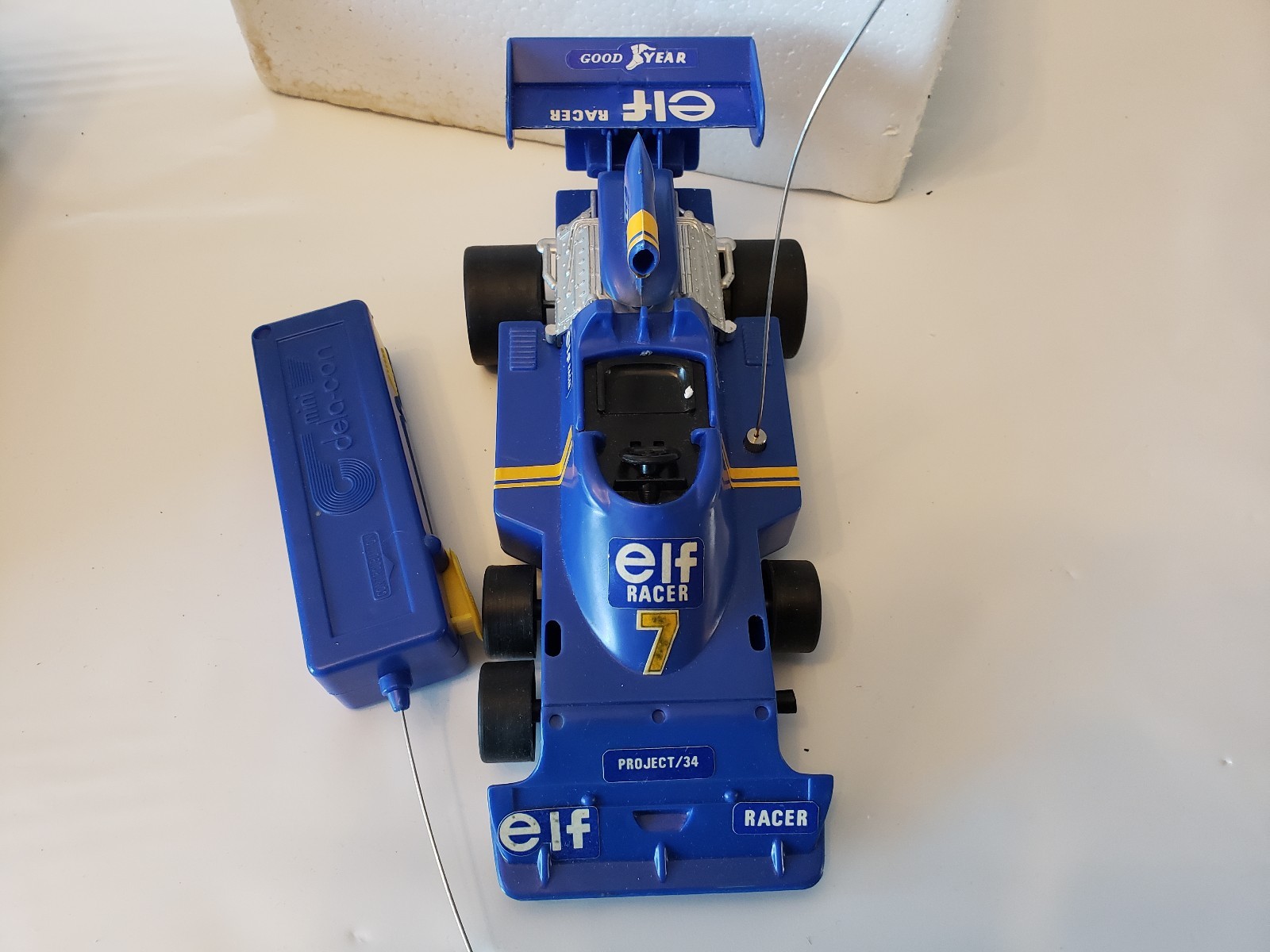 Elf Racer Slot Car Goodyear Made In Taiwan  Built Jan. 1979.  TT-7005 With Box