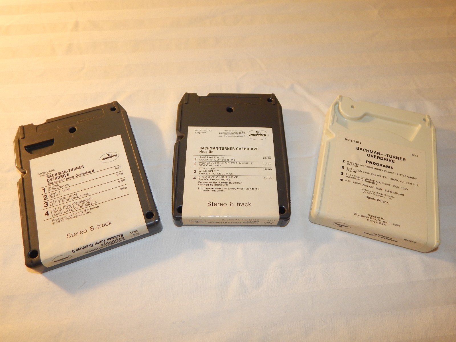 Bachman-Turner Overdrive ~ Three 8-Track lot ~ Tested & Working II Head On