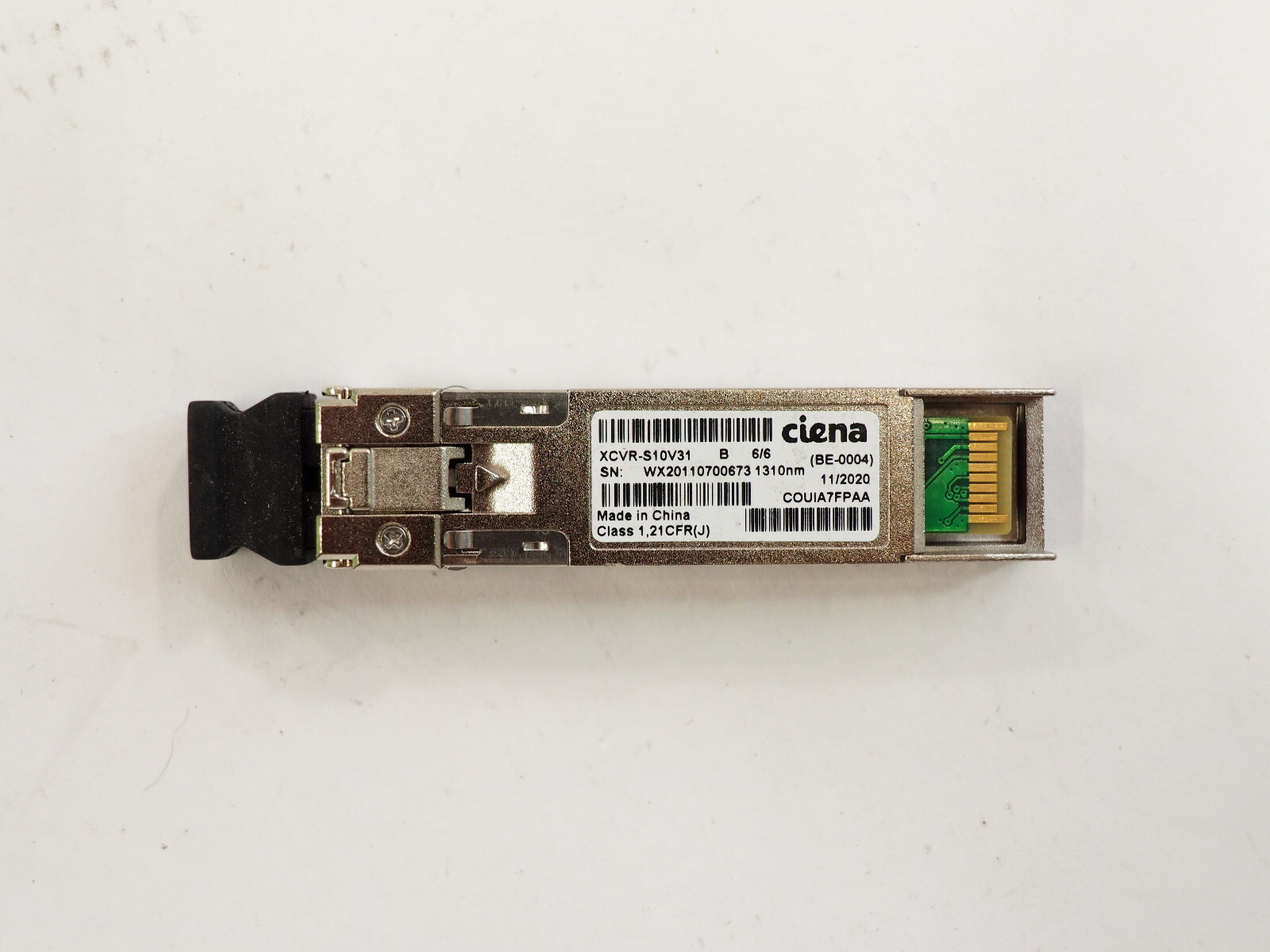 Ciena XCVR-S10V31 10GBASE-LR SFP+ 1310nm 10km COUIA7FPAA
