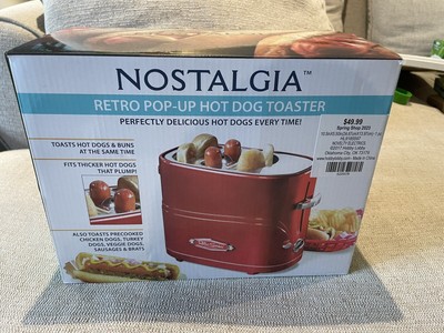 Nostalgia Retro Pop-Up Hot Dog Toaster - Red