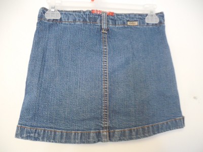 Girls size 10-12 blue denim skort skirt shorts underneath Levi Strauss brand