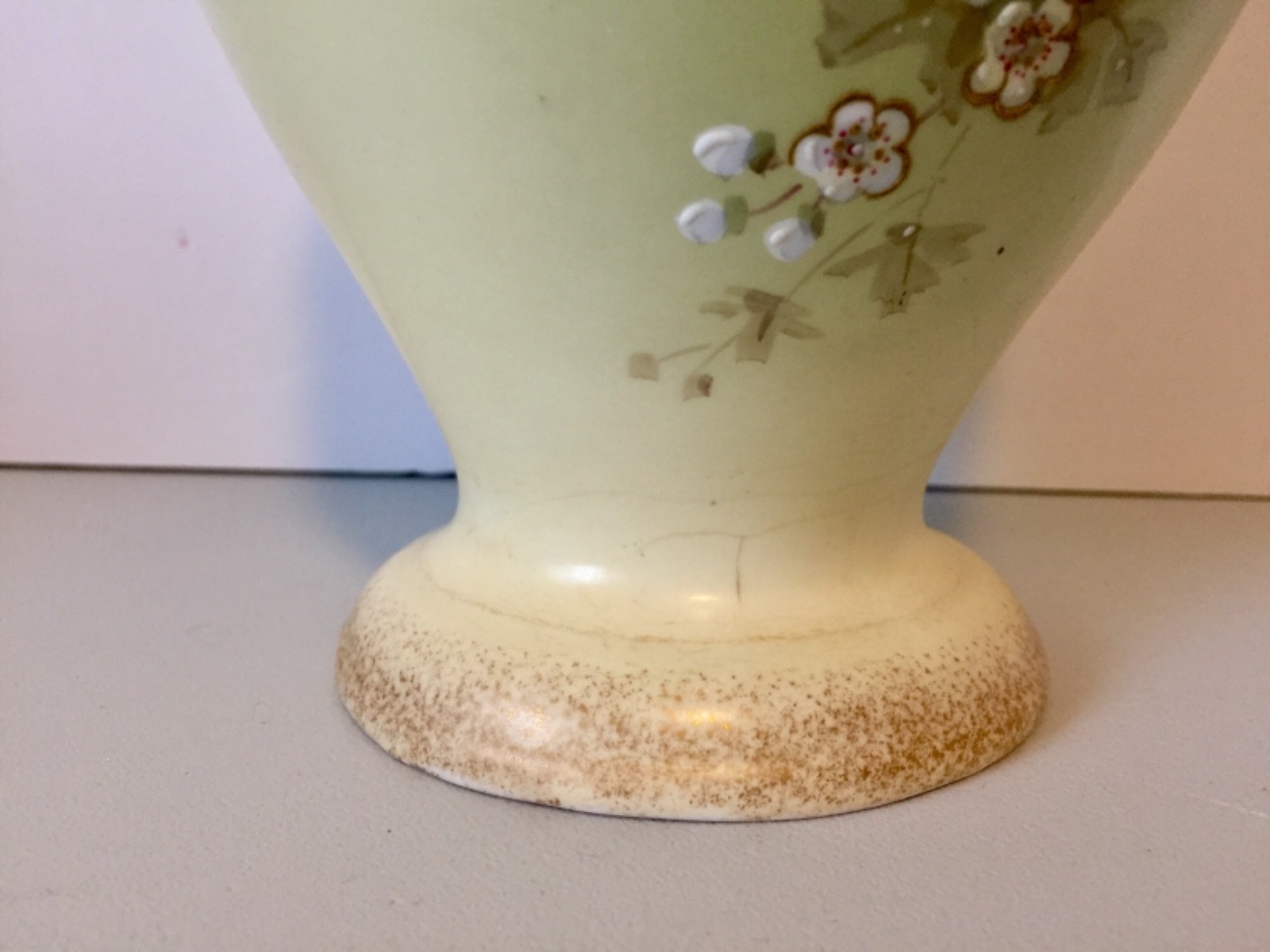 Antique Pointons Stoke On Trent Porcelain Gilt Floral Painted Vase