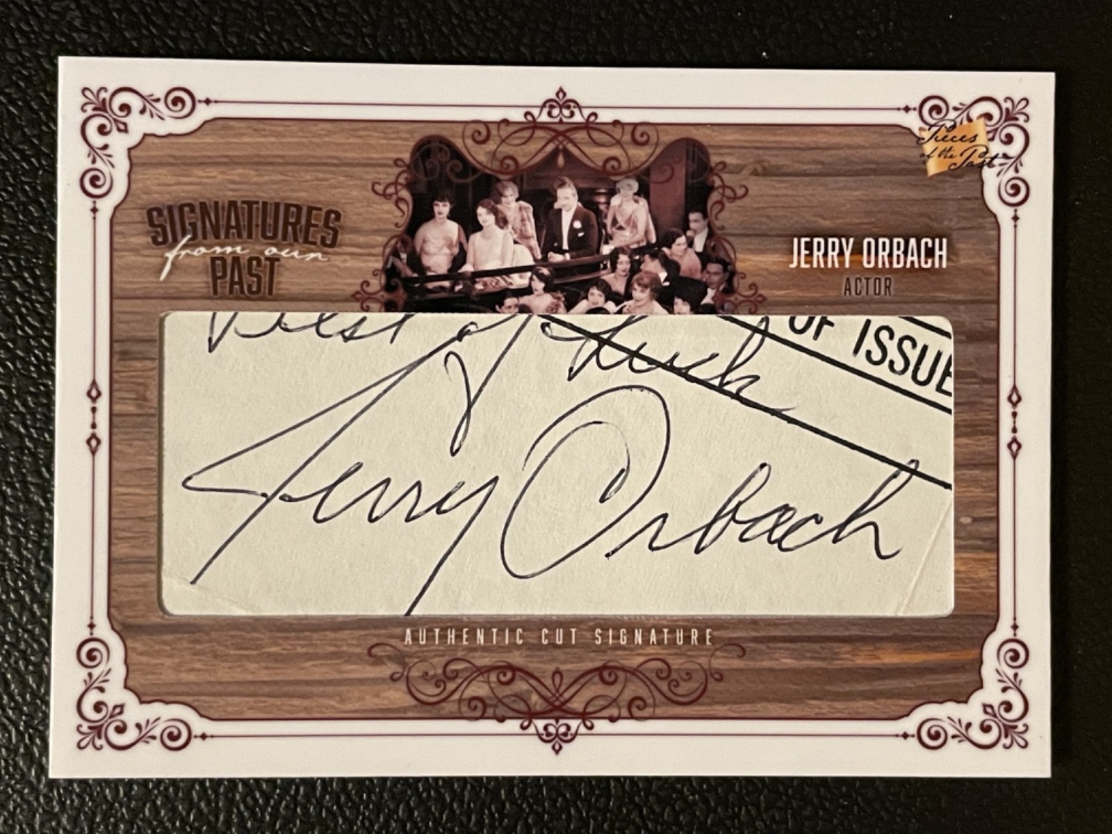 2018 The Bar Pieces Of The Past Antiquity Edition Cut Actor Jerry Orbach Auto