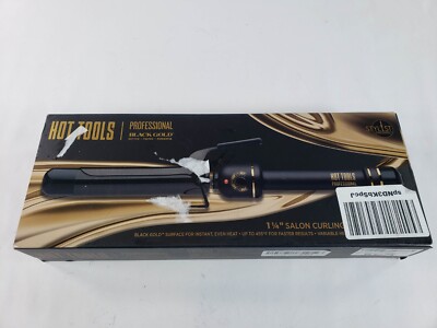HOT TOOLS Pro Artist Black Gold Curling Iron 1-1/4 inch Open Box