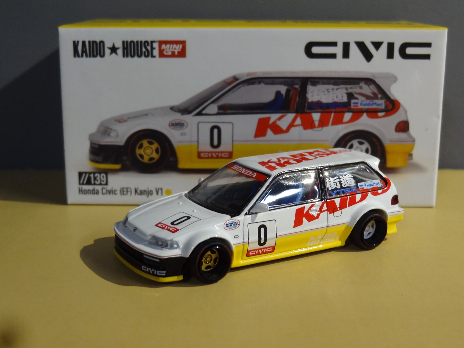 KAIDO HOUSE x MINI GT - HONDA CIVIC (EF) KANJO V1 #KHMG139