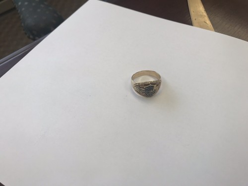 Men’s 10k Yellow Gold Harley Davidson Black Hills Gold Ring Size 14.5