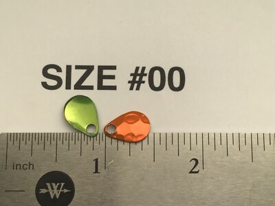 10 Smooth colorado sz #00- 8 CANDY Orange Front, Green back Kokanee blades