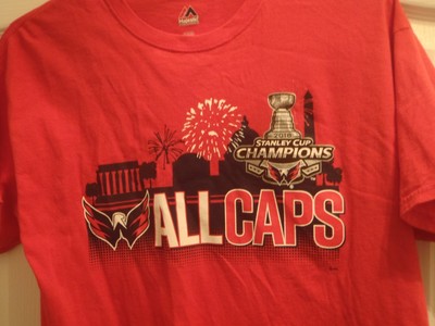 NHL Washington Capitals 2018 Championship Men's T-shirt, Majestic ~ L, Red, SS