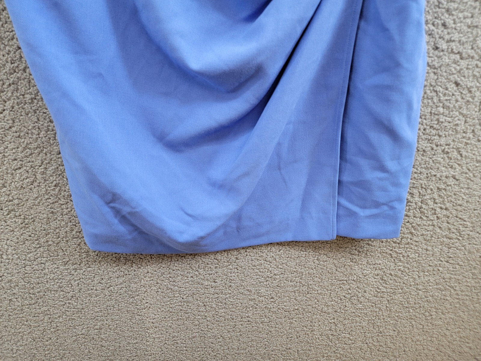 FRENCH CONNECTION Whisper Straight Mini Dress Women's 12 Baja Blue Zip Closure - Picture 4 of 13