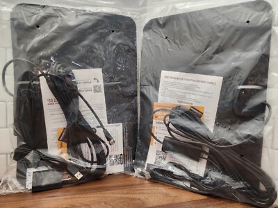 2 Pack Amplified Wall Mount HD Digital Flat TV Antennas