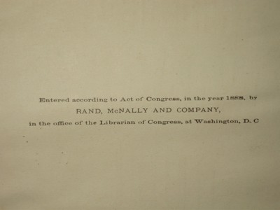 1888 UNITED STATES ANTIQUE MAP Rand McNally Atlas 21 x 14 Original