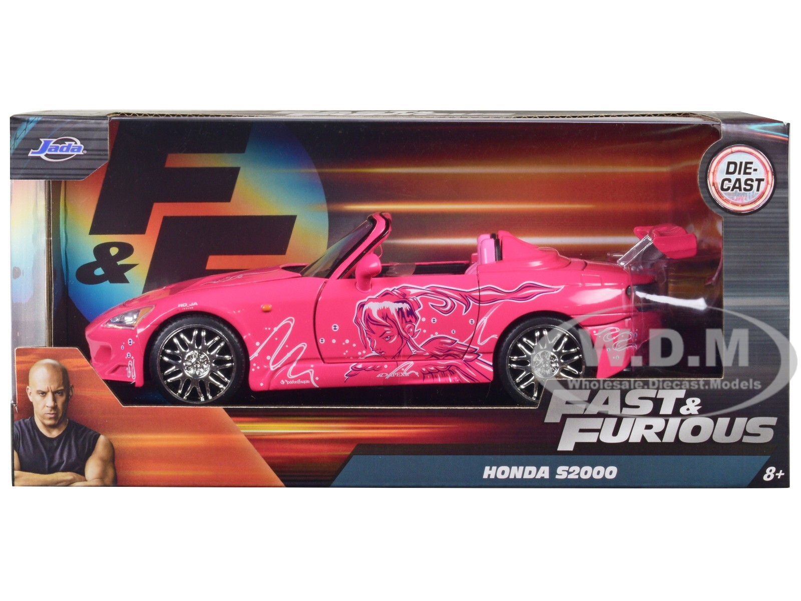 SUKI'S 2001 HONDA S2000 PINK FAST & FURIOUS 1/24 DIECAST SUKI'S 2001 HONDA S2000 PINK FAST & FURIOUS 1/24 DIECAST