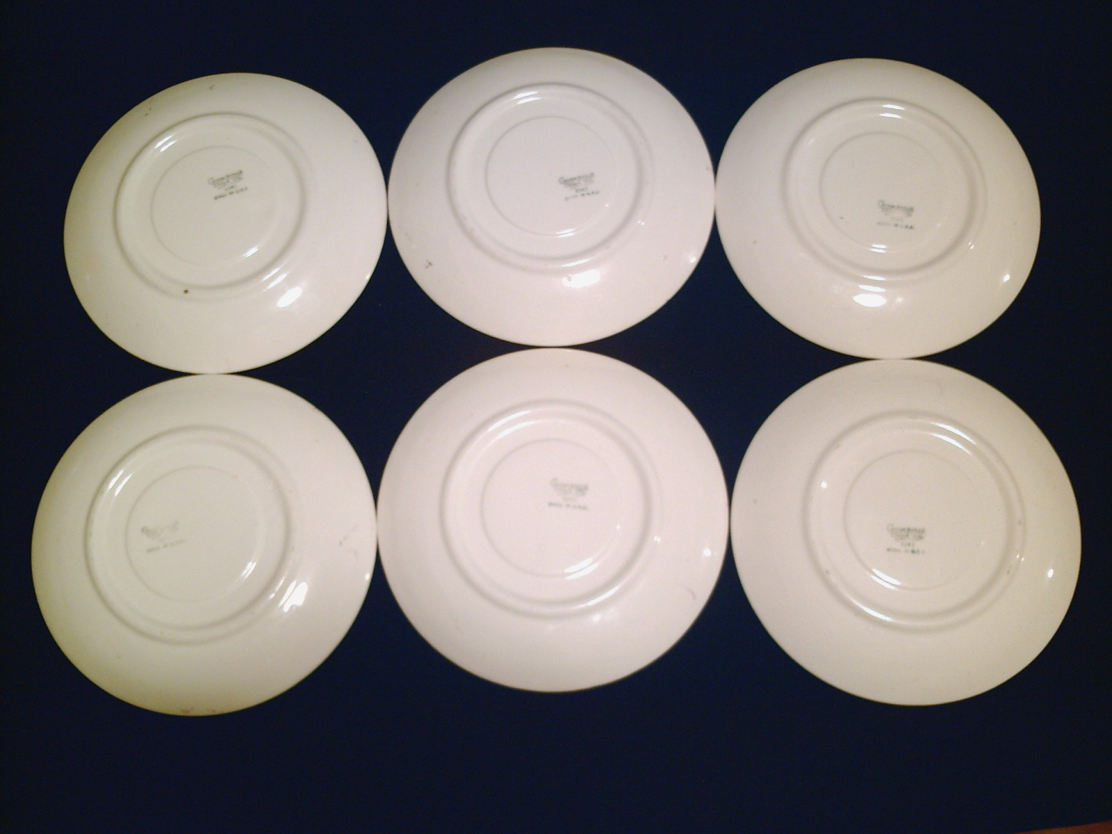 VINTAGE Set Of 6 Crooksville China 1243 Made In USA Fine Wild Rose Saucer Plates