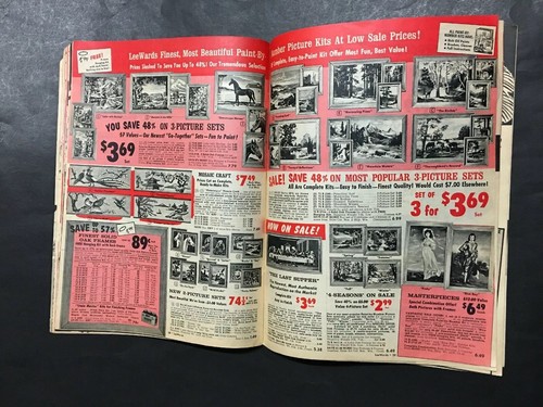 Vintage 1963 Catalog Head Vases Paint By Number Crochet Hats Mosaic Lee Wards ++