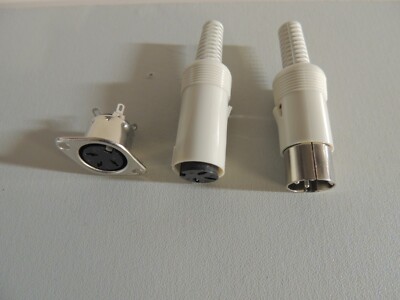 3 pks 1 each Philmore EA1 Male EL1 Female and Panel Mt ES1 3 Pin DIN Connectors 