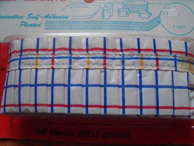 Shelf Edging Self Adhesive Pleated Vintage Retro Plastic Decorative