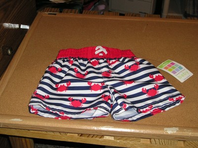 Crabs Infant Boy Swim Suit Trunks Healthtex  Size 0/3M Brand New w/tags  CUTE