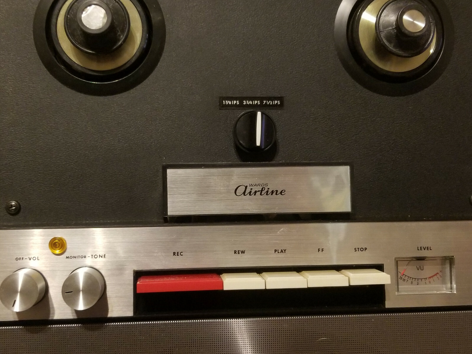 Vintage Wards Airline Model 3659A reel to reel player Recorder Working