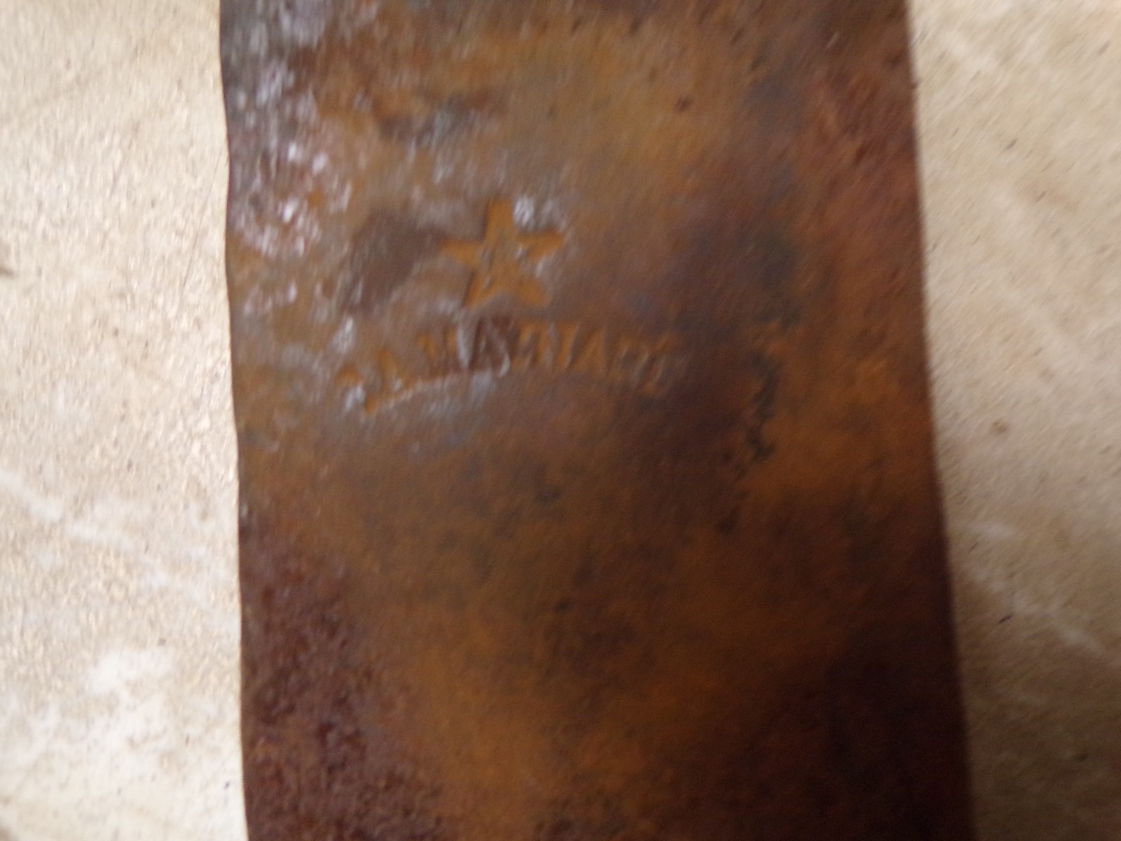 Old Brush or Gedge Axe Head stamped A Maynard