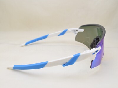 Pre-owned Oakley Encoder (oo9471-05 36) Polished White With Prizm Sapphire Lens In Blue