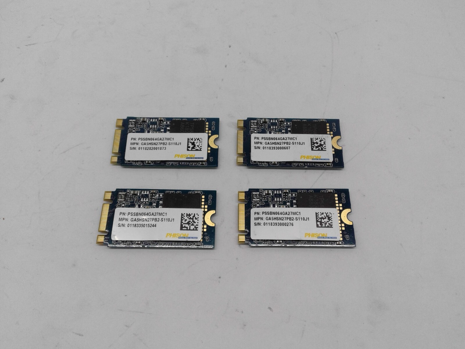 Lot of 4 Genuine HP PHISON 923129-003 PSSBN064GA27MC1 64GB M
