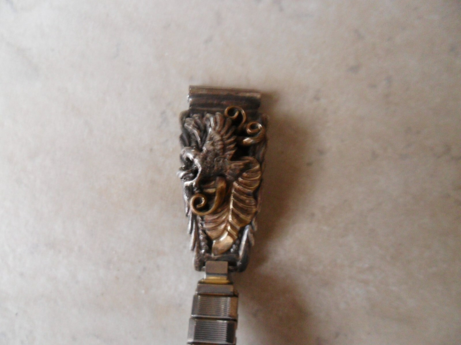 J.B. Sterling Eagle on Gold Colored Leaf Tips Ladies Watch Band