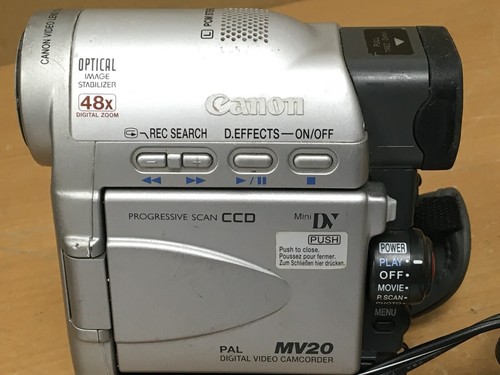 Canon MV20 MiniDV Videocámara Portátil Beige 360 Grados HD Cargador de Grabación