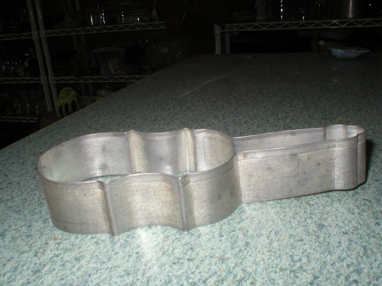 Vtg Aluminum Cookie Bisquit Cutter Guitar Shape 6