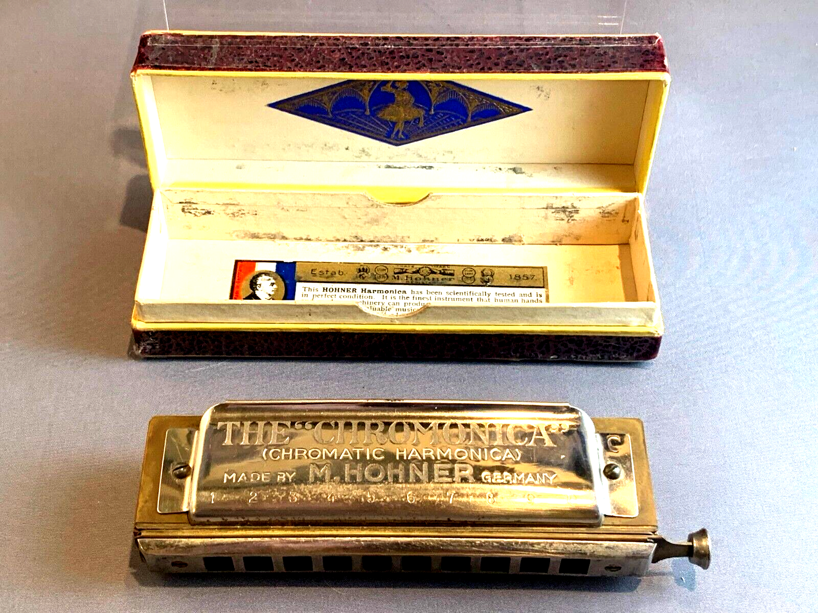 Chromonica #260 Pre-WWII Chromatic Harmonica Key of C by M