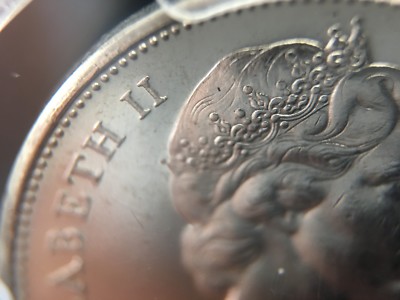 **1965 Large Beads Det. Jwl**,PCGS Graded Canadian,  Nickel 5 Cent, **MS-64**