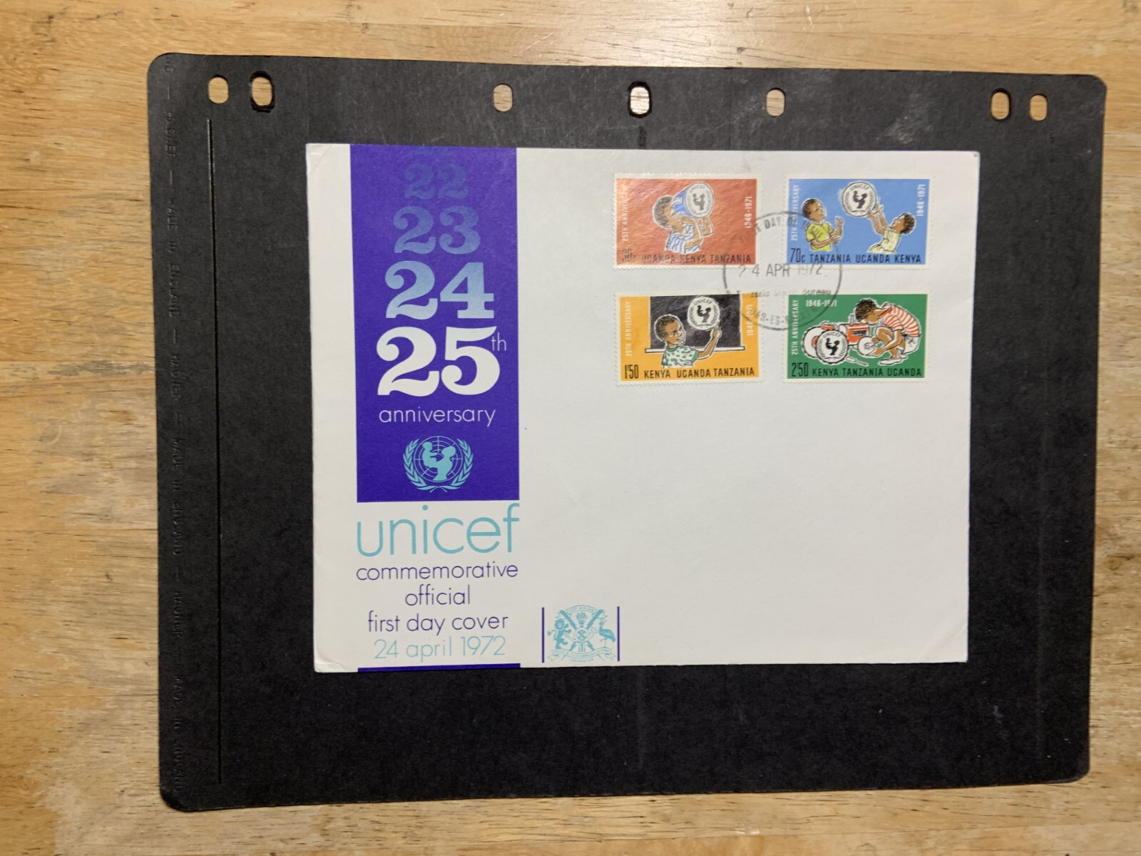 Kenya Uganda Tanganyika 1972 FDC 25th Anniversary of UNICEF Dar es