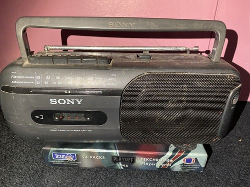 ソニーカセットレコーダー CFM-155 Cfm-155 Sony Mini Vintage Boombox Radio Am FM Cassette