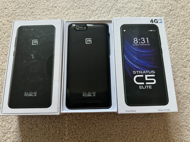 Cloud Mobile STRATUS C5 ELITE True Connect Smart Phone NEW