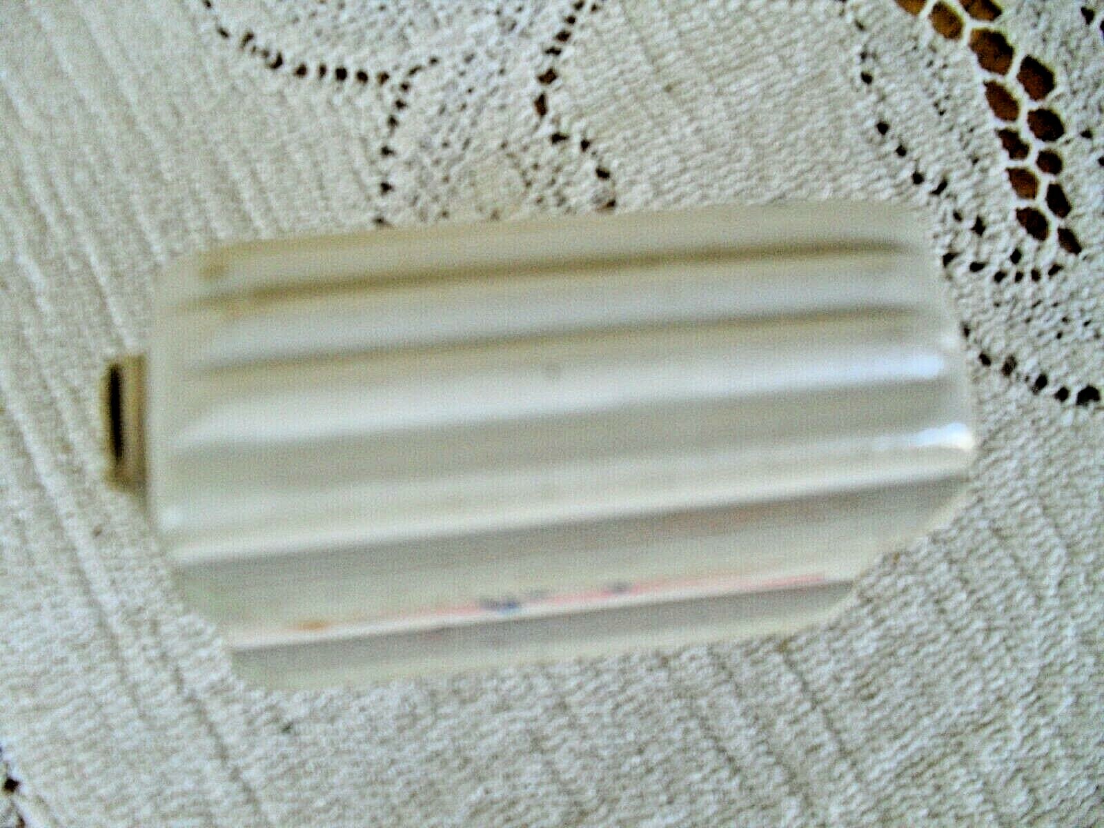 VINTAGE HEAVY POTTERY DESKTOP*POCKET MATCH SAFE*MATCHSAFE~SIGNED HAND PAINTED