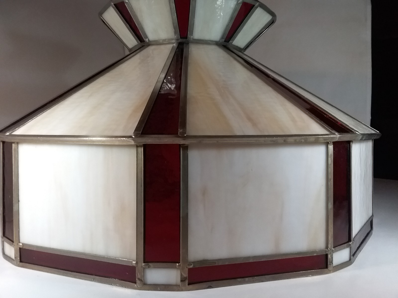Vintage Hand Made Stained Glass Chandelier By Northern Light Beamsville Ontario