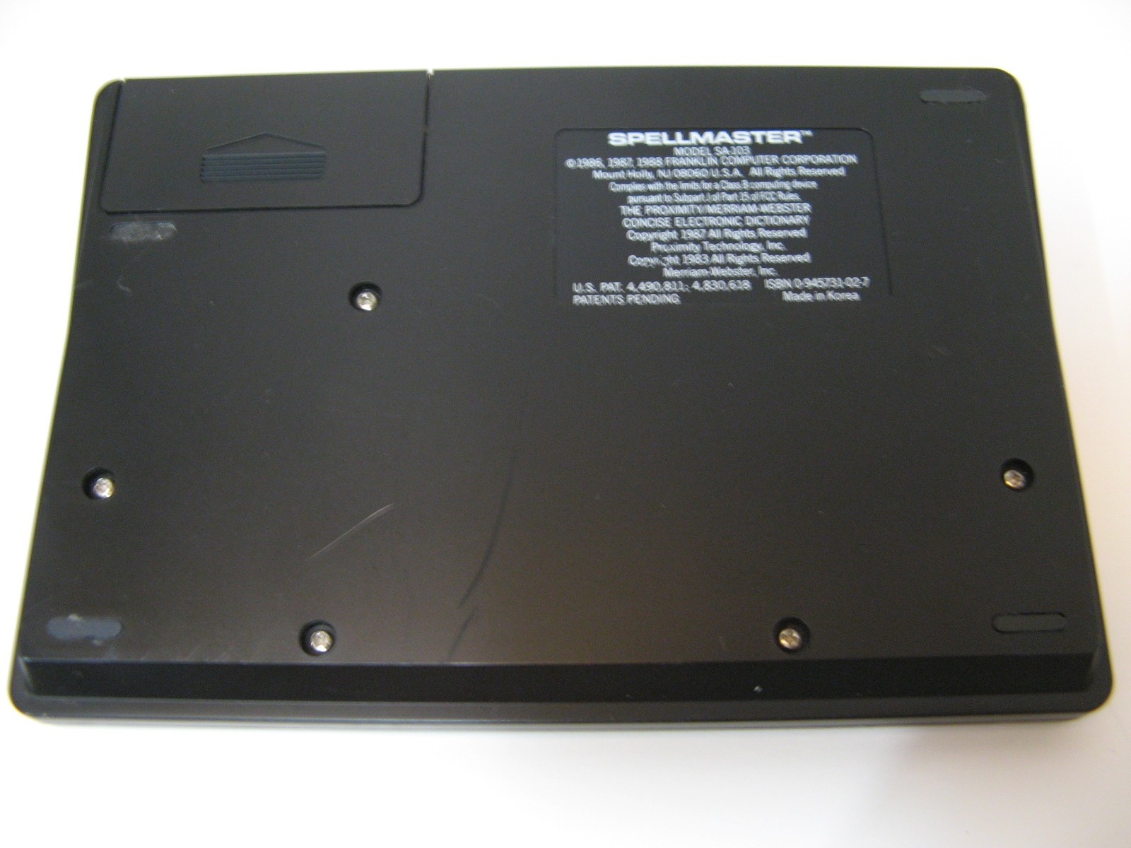 Franklin  SPELLMASTER SA-103 Linguistic Spell Master * Manual ,Cover & Box