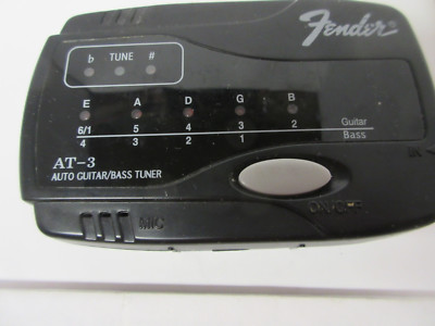 Fender AT-3 Auto Guitar Bass Tuner Built In Mic and 1/4
