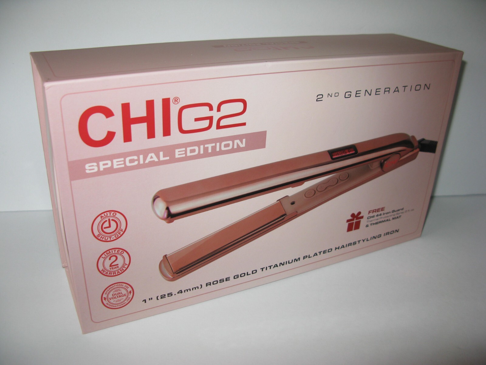 Gold tochi 1 へっど 1 Inch Tourmaline Ceramic Hairstyling Iron - Champagne Toast