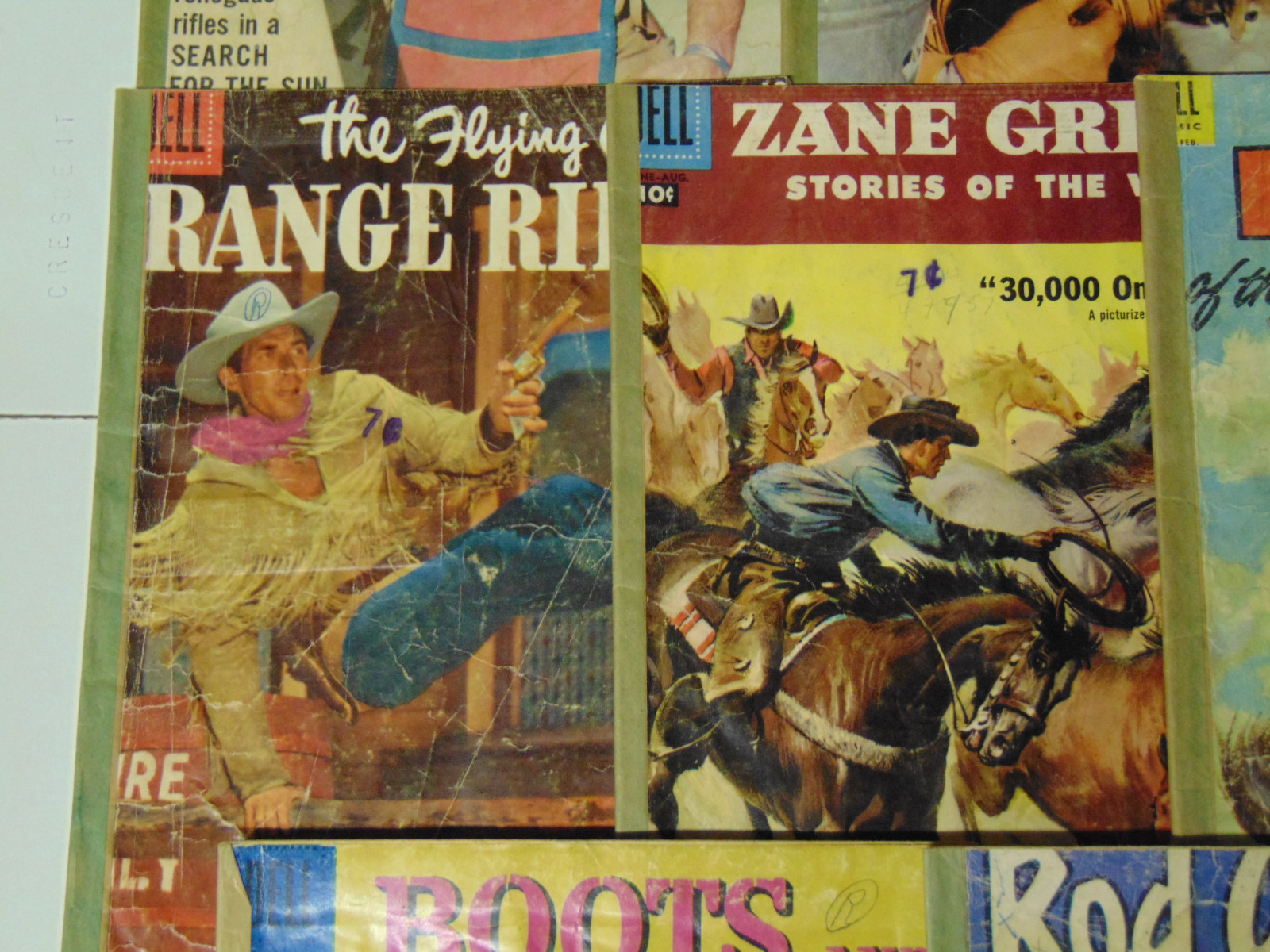 13 Pop Hollinger Rebuilt 1950s Western Comics Zane Grey Rod Cameron Range Rider