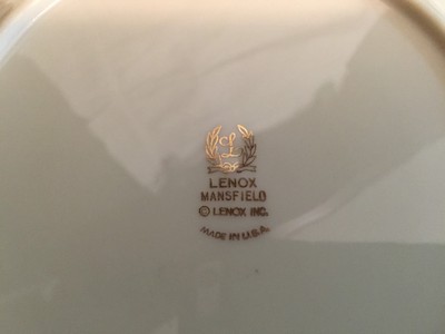 Lenox Mansfield Salad Plate, Gold Trim on Cream