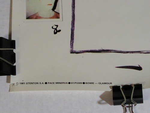 David Bowie-Glamour-RARE ORIGINAL 1981 Edward Bell 31.5x24.5 Scottish Poster!