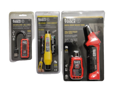 Klein Tools Electrician set Digital Breaker Finder, USB Digital Meter, Coax Expl