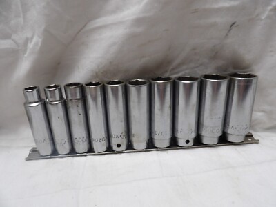 Mac 1/2'' Drive 10 pc. Deep Well Socket Set 7/16'' to 1'' USA